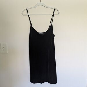 Brandy Melville velour black slip dress